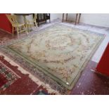 Large green rug