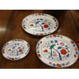 3 Booth's serving plates - Parrot pattern