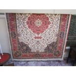 Beige ground Kashan carpet - Approx 2.8m x 2m