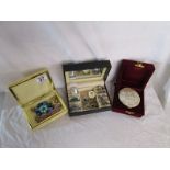 Small jewellery box containing rings & 2 others