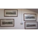 Set of 4 coursing prints after E A S Douglas