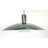 A chromed and white enamelled ceiling light of open form CONDITION REPORT: Wear