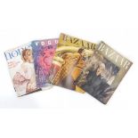 A large group of 1960-80s fashion magazines including Vogue, Journal, Honey, Bazaar etc.