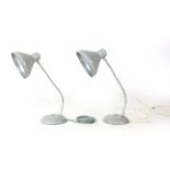 A pair of 1950's French adjustable desk lamps by Jumo CONDITION REPORT: Wires cut,