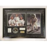 Apollo 11 presentation montage, bearing signatures of Neil Armstrong,