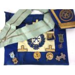 Of Masonic Interest: a group of aprons, a pair of Middlesex Assistant arm bands and various sashes,