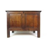 An 18th century and later oak coffer,