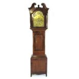 A 19th century mahogany, oak and boxwood strung longcase clock,