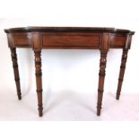 A Regency and later mahogany and ebonised side table,