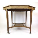 An Edwardian rosewood and inlaid centre table,