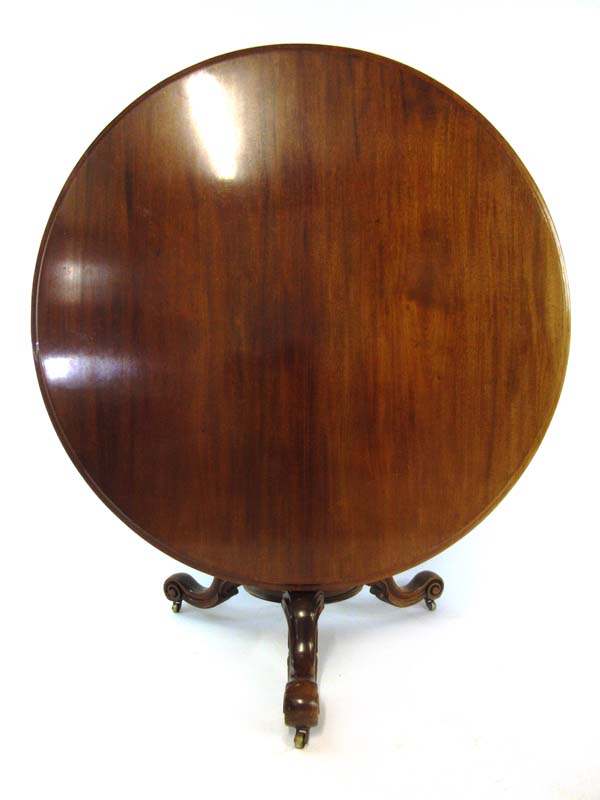 A Victorian mahogany tilt top breakfast table,