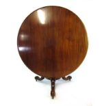 A Victorian mahogany tilt top breakfast table,