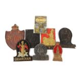 A group of fire insurance plaques including an 18th century Sun Fire Office piece,