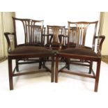 A set of eight (6+2) early 20th century mahogany dining chairs in the late 18th century style, h.