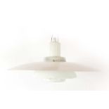 A Danish 1970's white enamelled three-tier ceiling light by Lyskaer CONDITION REPORT: