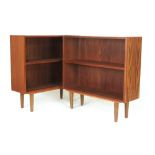 A pair of 1970's teak open-fronted bookcases by Sejling Skabe, w.