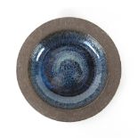 Michael Anderson for Bornholm, a Danish blue pottery bowl, d.