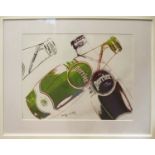 ANDY WARHOL 'Perrier'(White), 1983, signed within the plate,