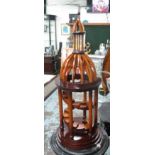 MASTERPIECE, of a tower with internal staircase in fruitwood, 90cm H.