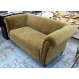 CHESTERFIELD SOFA, olive velvet, 90cm x 80cm H x 178cm W.