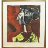 PABLO PICASSO 'Grand Profil', 1963, lithograph,