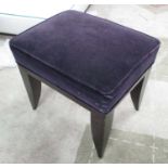 GEORGE SMITH STOOL, in a purple velvet finish, 50cm x 70cm x 75cm.