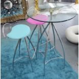 CATELAN ITALIA, Coco bar set, including a pair of stools,with table, table 107cm H, stools 85cm H.