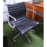 SWIVEL DESK CHAIR, after Eames, 58cm x 55cm x 86cm H.