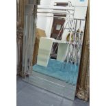 MIRROR, Art Deco style in square and rectangular sectioned bevelled plates, 95cm x 125cm H.