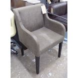 'MILC' leather easy chair, woven fabric.