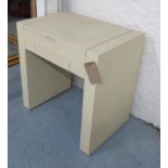 VANITY TABLE, with fold out mirror and drawer in faux crocodile skin finish,