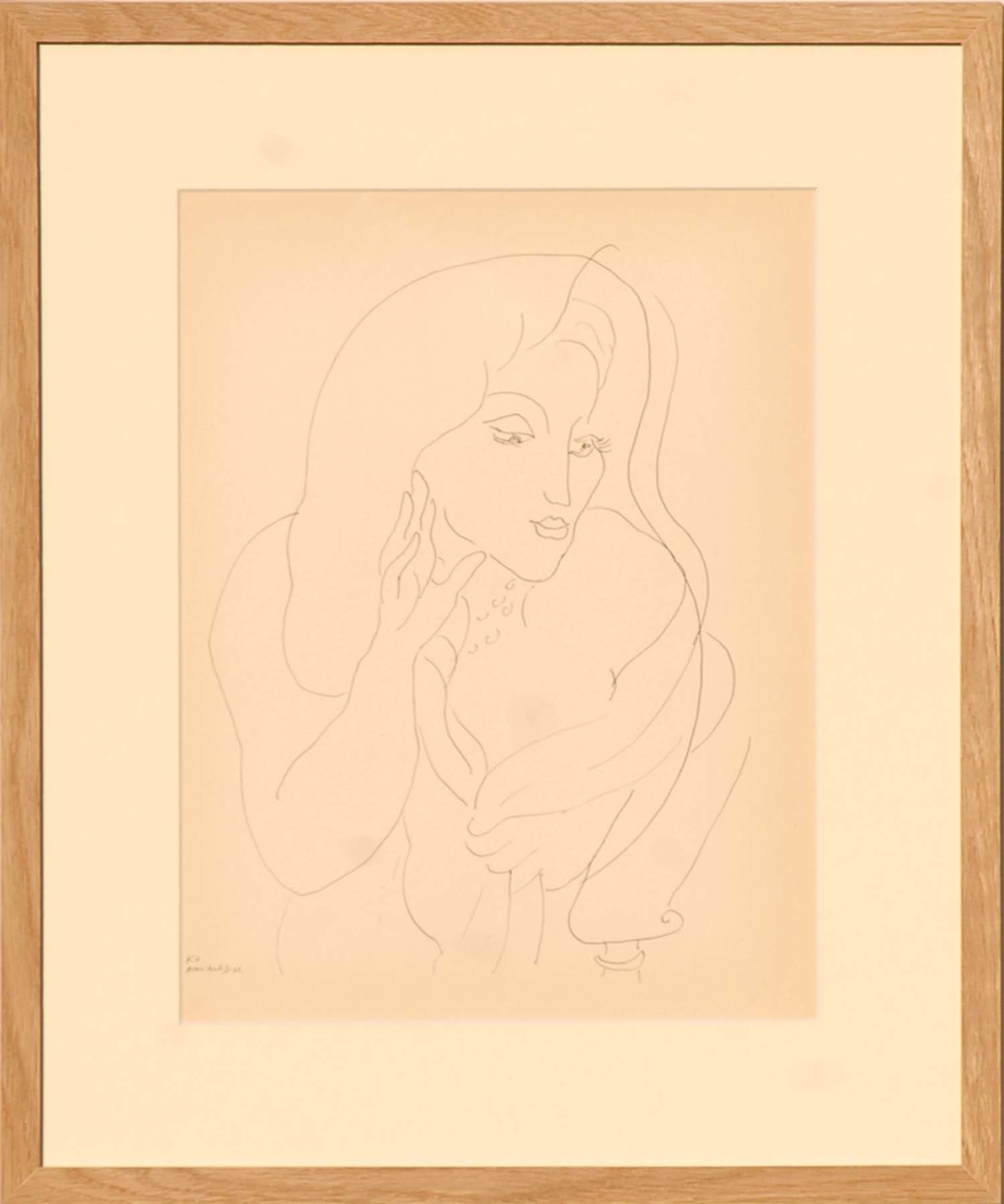 HENRI MATISSE 'Portrait of a woman in profile K4', collotype, 1943, limited edition 950,