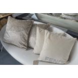 FENDI CASA CUSHIONS, a set of four, of various descriptions, 50cm x 50cm approx.