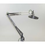FASE MACHINIST LAMP, articulating arm with clamp base, 100cm extended.