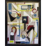 BIANCA SMITH 'Abstract shapes', 2006 oil on paper, signed with monogram lower right,