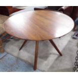 DAN FORM BONDO TABLE, walnut construction, 120cm diam x 75cm.