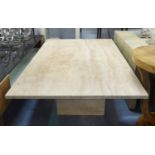 LOW TABLE, travertine, contemporary style, 80cm x 45cm H x 140cm.