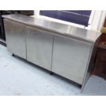 CATERING CABINET, in stainless steel, 39cm D x 178cm W x 90cm H.