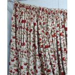 CURTAINS, two pairs, lined and interlined,