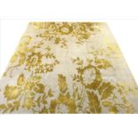 THE RUG COMPANY CARPET 260cm x 215cm, wool and silk floral design.