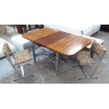 DINING TABLE, by Merrow Associates, mid 20th century rosewood, extendable with one leaf,