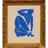 HENRI MATISSE 'Blue nude', original lithograph after Matisse's cut outs 1954,