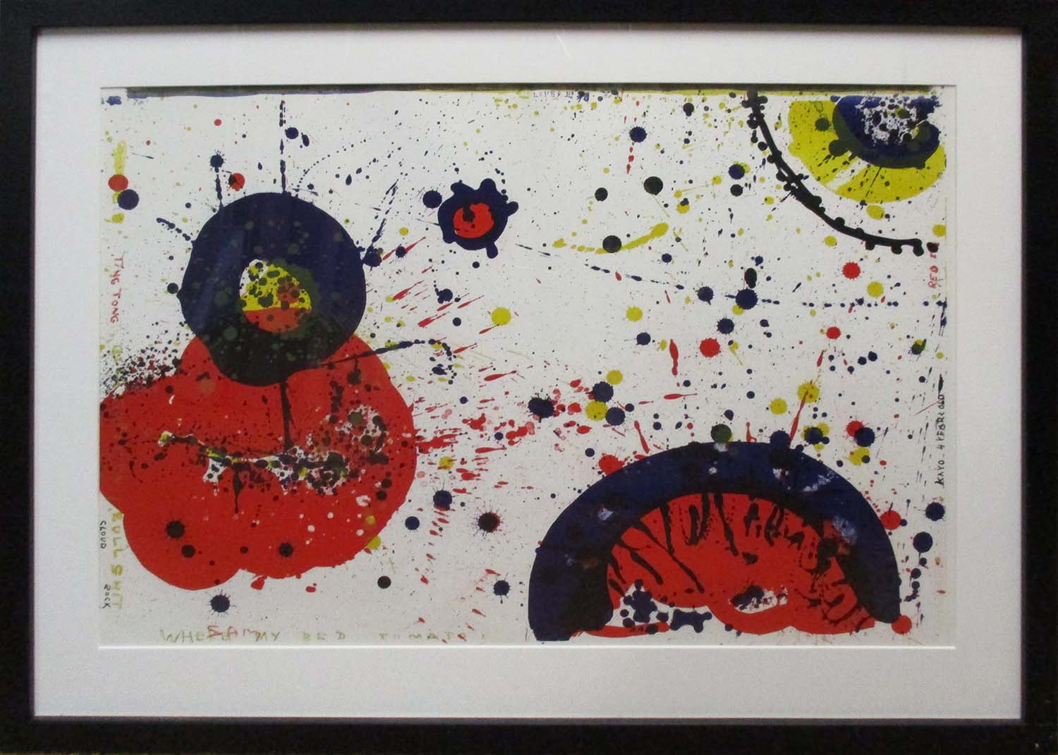 SAM FRANCIS, lithograph in colours, 50cm x 70cm, framed.