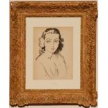 KEES VAN DONGEN 'Portrait de femme', pochoir, 1925, signed in the plate, ref.