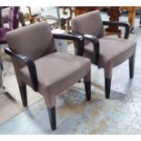 PROMEMORIA DINING CHAIRS MODEL 'MARTINI SHORT', a set of four, each 67cm W x 81cm H (new costing £7,