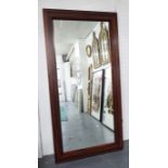 DAVID LINLEY LIZARD COLLECTION MIRROR, of large proportions, Macassar Ebony frame, 200cm x 100cm.