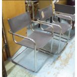 BAUHAUS DESIGN CHAIRS, a set of four, 55cm x 50cm x 78cm (with faults).