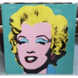 LACQUER PANEL MARYLIN MONROE, Andy Warhol style, 100cm x 100cm.