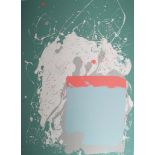 JOHN HOYLAND 'Grey Block on Green (New York Suite)', screenprint, 1971, signed and numbered 65/100,