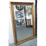 MIRROR, rectangular in a wooden frame, 152cm x 92cm.